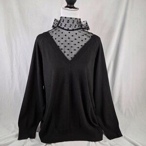 Eloquii Elements  Black Long Sleeve Sweater